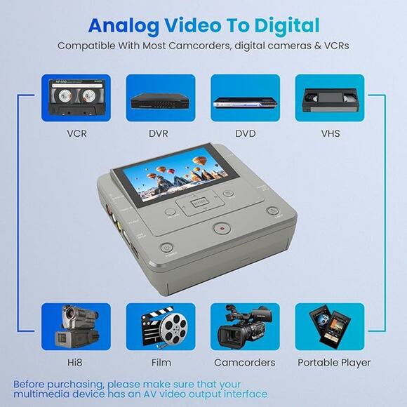 VHS to DVD Recorder, TV to USB Device or SD Card or HDD Recorder & More - NEW - Picture 4 of 5